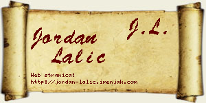 Jordan Lalić vizit kartica